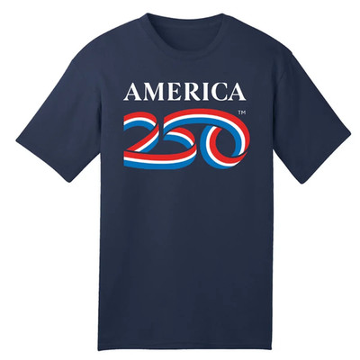 Officially Licensed America 250 T-Shirt Navy Shirt United States NEW with Tags
