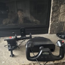 Logitech Flight Yoke System and Throttle Quadrant for Flight Simulation Controls