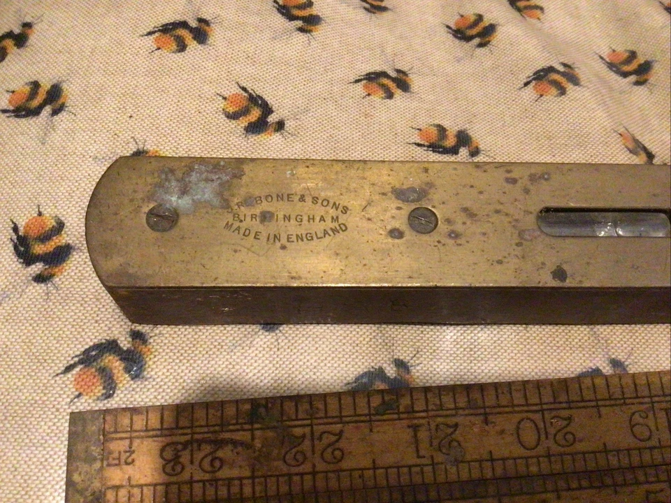 Rabone  10” Spirit Level  Rabone Boxwood Rule And Wooden Angle Marking Guage - Image 2 of 4