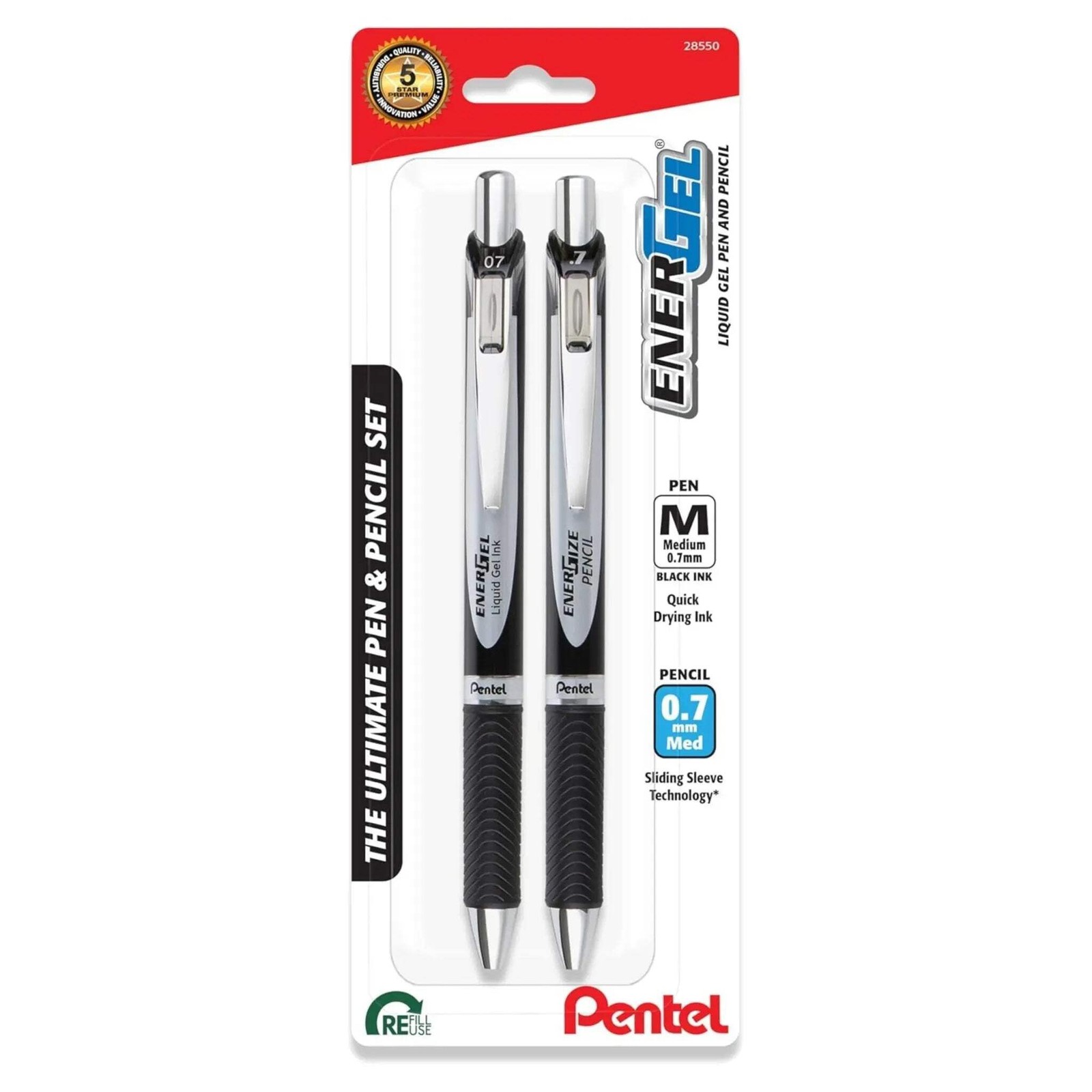 Set, 0.7mm, Black