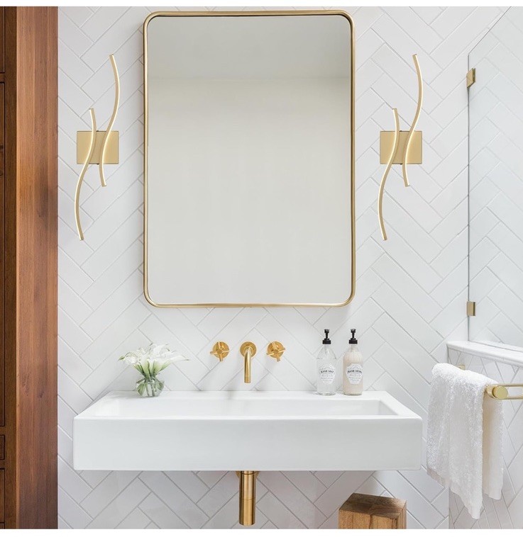 ✨TENGIANTS Modern LED Sconce Wall Lighting Indoor 24" Minimalist Industrial Gold