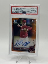 ZACH MAXWELL 2022 BOWMAN CHROME DRAFT 1ST ORANGE AUTO /25 