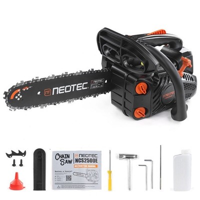 25.4cc Gas Powered Chainsaw with Guide Bar Saw Chain 2-Stroke Engine Cut Wood