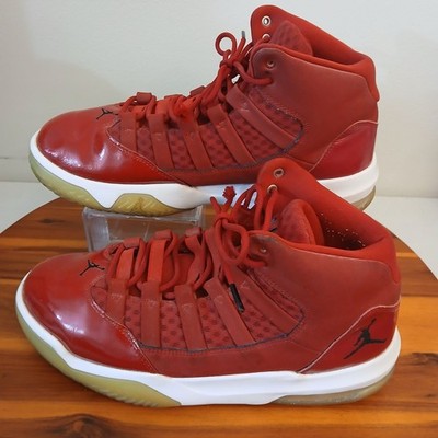 Nike Air Jordan Max Aura Mens 9 Red Patent Leather Basketball Shoes CQ9451-600