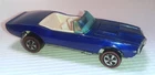 Vintage Hot Wheels redline custom Firebird blue HK white interior