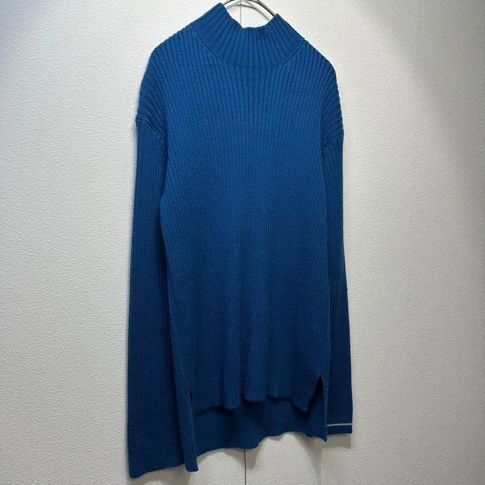 Yohji Yamamoto Y's Lana Cuello Alto Diseño Punto Acanalado Suéter Foto 2 de 4