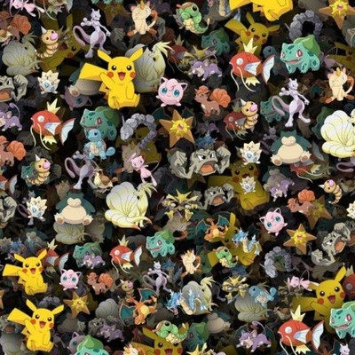 Pokemon Sprites 5th Generation - 16'' x 48'' Hydrographic Film Hydro Dipping