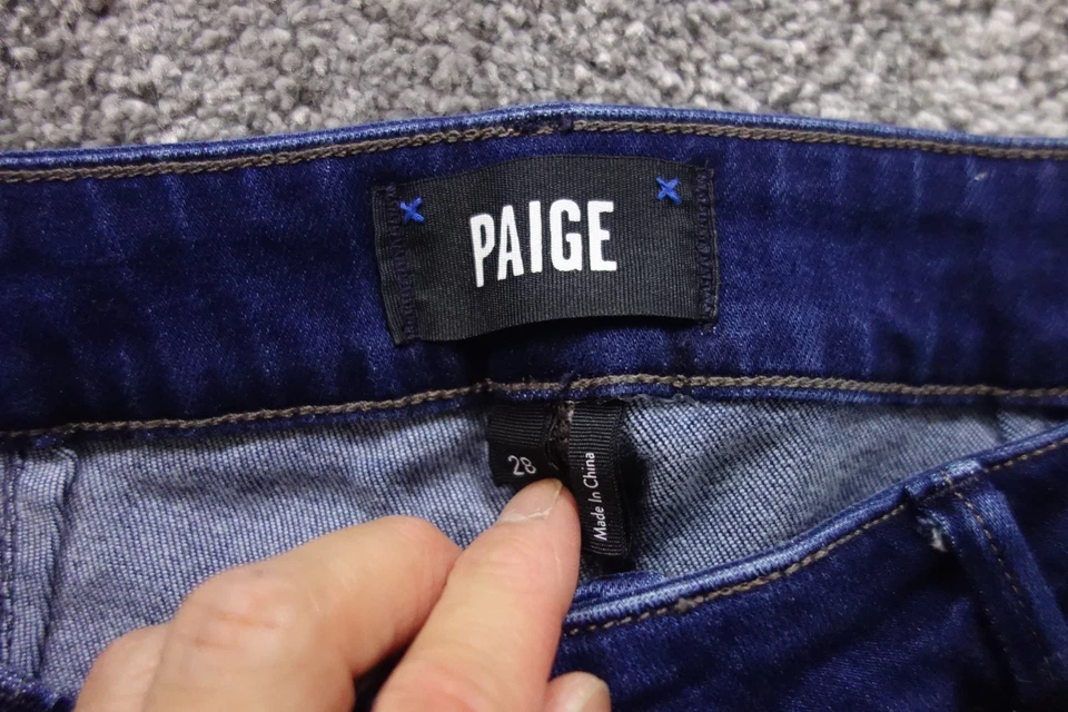 Paige Jeans Womens 28 Blue High Rise Laurel Canyon Bootcut Rylen Flap Pockets - Image 3 of 4