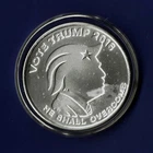 Trump - 2016 - Comb-Over - 1 Troy Ounce Silver Round - Portrait & Silver Shield