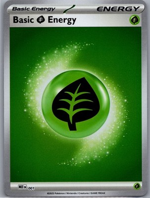 Basic Grass Energy - 001 1 Mega Evolution Energies Pokemon Reverse Holo NM