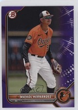 2022 Bowman Draft Purple 89/250 Maikol Hernandez #BD-106 0b3