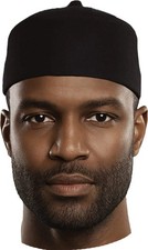 Black Wool Fez Hat for Men   Soft Felt Igbo Cap  Traditional African Hat Kufi -