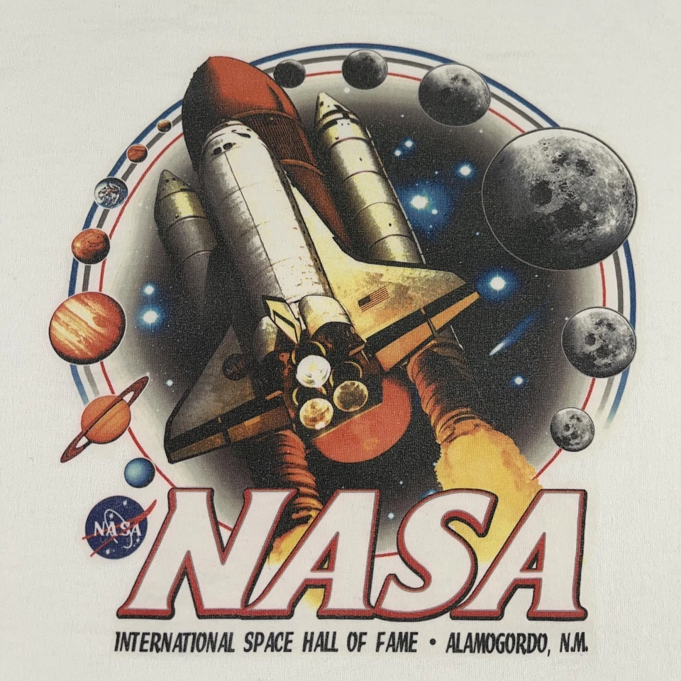 Vintage NASA Shirt Mens Extra Large L Space Shuttle Graphic Alamogordo 90s Tee - Image 2 of 4