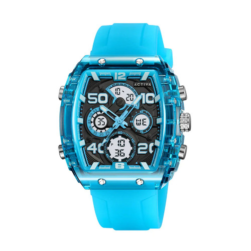 Activa X Invicta Digital Essentials Men's Watch - 45mm. Light Blue (ACW8109-006)