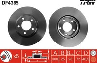 2X Bremsscheibe TRW DF4385 FüR Mazda BK BL CW CR CR19 MZR Bkep Crew Cwefw BL12