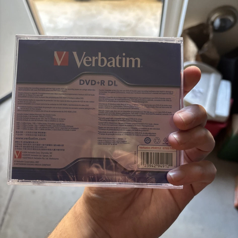 Verbatim DVD+R DL Double Layer Recordable 8.5 GB Single Sided 240 Min Video  - Image 2 of 2
