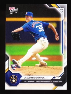 Jacob Misiorowski 103 mph + Record Pace vs Yankees 2026 Topps Now #178 Base RC