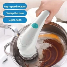 Electric Power Scrubber Kit Rechargeable Cleaning Brush with Steel Wool Pads