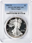 2004-W American Silver Eagle Dollar PR70DCAM PCGS Proof 70 Deep Cameo