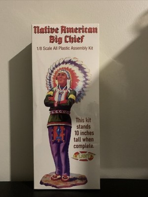 Native American Big Chief Plastic Model Kit - 1/8 Scale Assembly Atlantis NIB