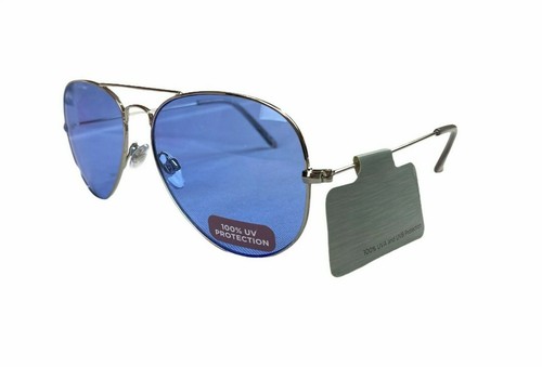 Women's Aviator Sunglasses with Blue Tinted Lenses - 100% UV Protection - S5 - Picture 2 of 2