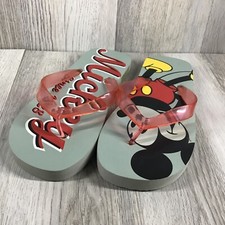 Walt Disney Mickey Mouse Rubber Thong Sandals Flip Flops