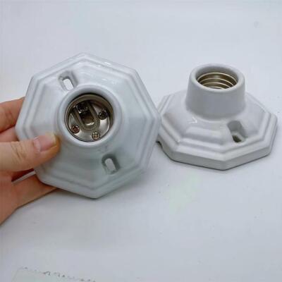 1x E27-Sockel, Lampenfassung, Porzellan, Keramik Fassung Light Socket,