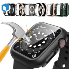 For iWatch Series 10/9/8/7/Ultra Full Tempered Glass Case Cover 41 42 45 46 49mm