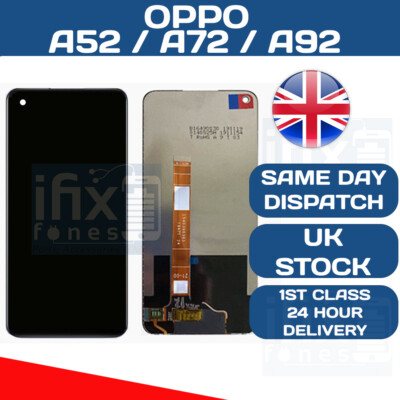 Grille Anti-Poussière Pour Écouteur Interne OPPO A52 A72 A92 - Pièce De Rechange - Noire