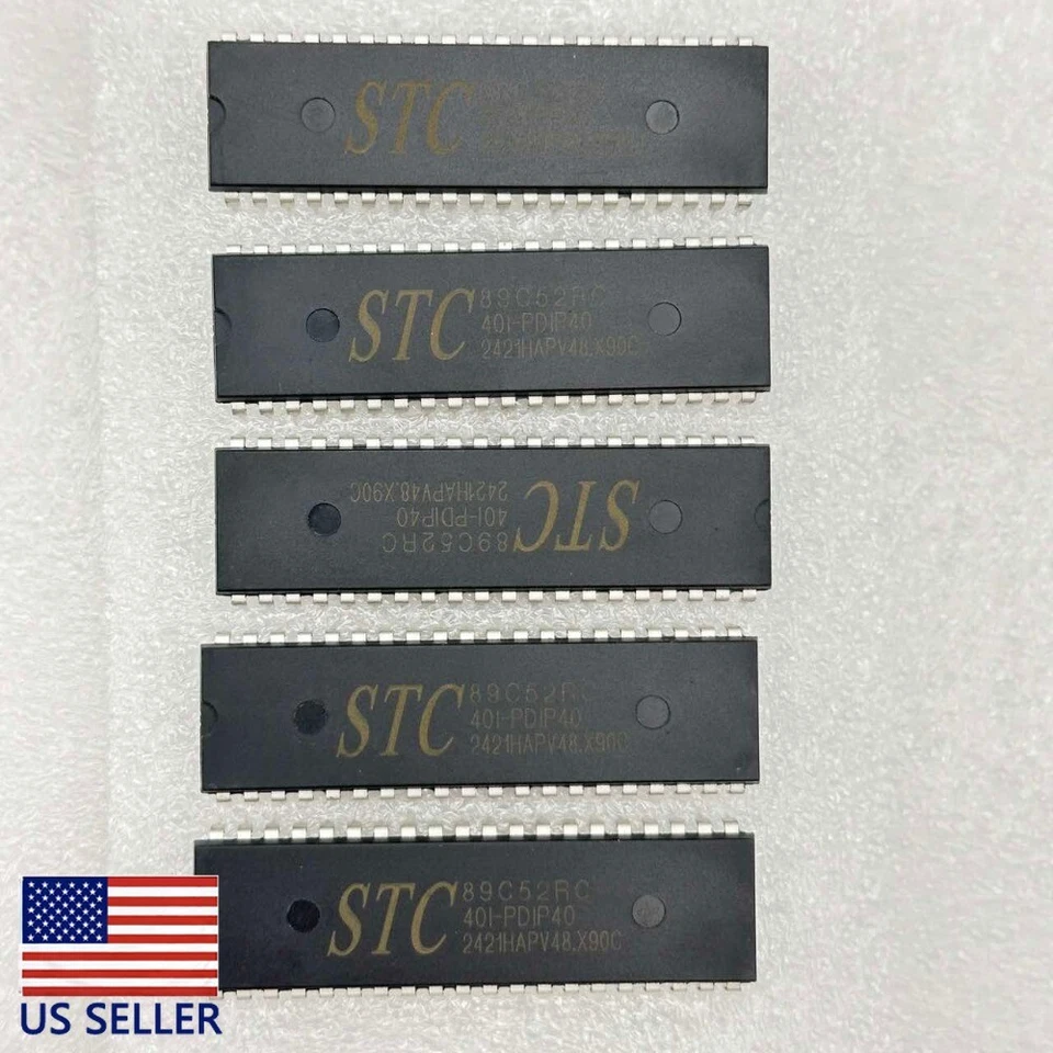 5PCS MCU STC89C52RC-40I-PDIP40 STC 89C52RC DIP40 MCU good STC Parts new - Image 2 of 4