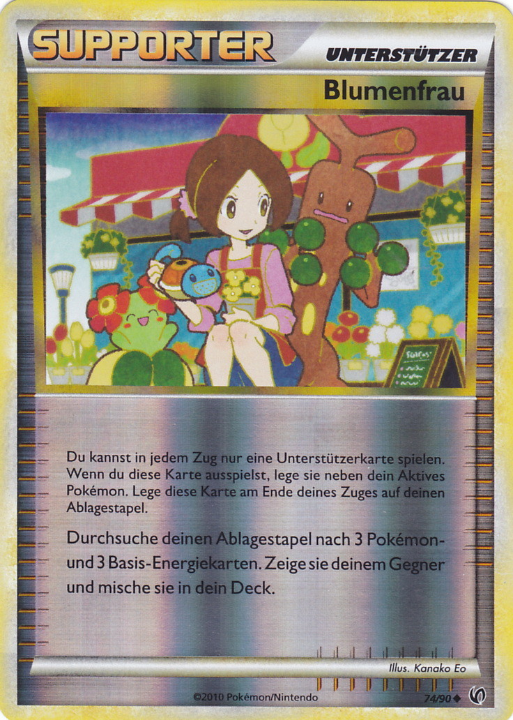 POKEMON • Flower Shop Lady Fioraia H&S UNDAUNTED REVERSE HOLO 74/90