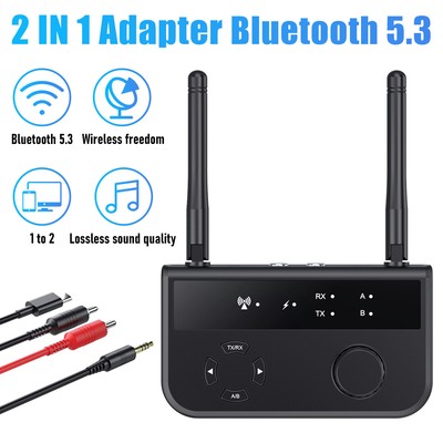 5.3 Long Range Bluetooth Transmitter Receiver For TV Home Stereo Audio Adapter