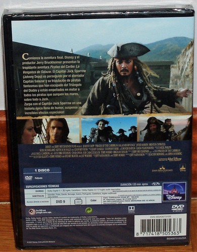 PIRATAS DEL CARIBE LA VENGANZA DE SALAZAR DVD PRECINTADO NUEVO (SIN ABRIR) R2 - Imagen 2 de 2