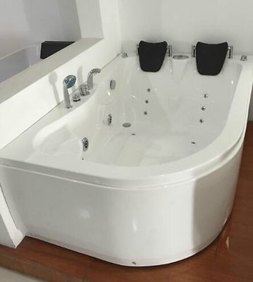 Baignoire Balnéo Whirlpool VARADERO – Luxe Noir 2 Places 10 Jets