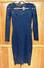 EXPRESS Black Lace L/S Dress (size XS) NWT