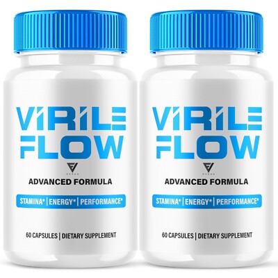 (2 Pack) Virile Flow Supplement VirileFlow Max Performance Pills (120 Capsules)
