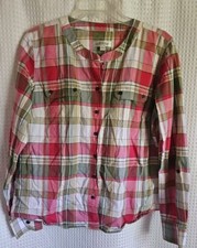 ORVIS Size M Womens Multicolor Plaid 100 Cotton Button Up Shirt