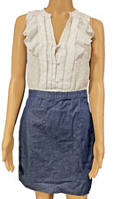 Loft Dress - Blue/white - Size 0