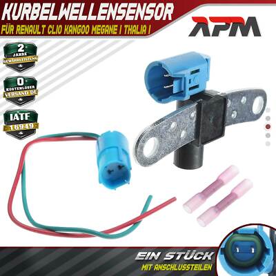 Kurbelwellensensor mit Anschlussteilen für Renault Clio Kangoo Megane I Thalia I