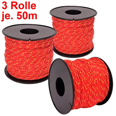 VOREL Maurerschnur Pflasterschnur Verlegeschnur 3 Rolle 1,7 mm Lotschnur Fliesenschnur