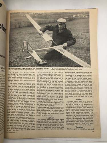 Flying Models Magazine May 1970 Half Mach RC Soarer m2714 - Picture 3 of 4