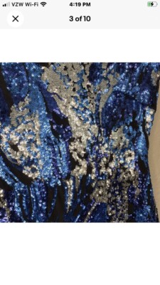 CACHE Sequin BLUE / SILVER /Small DRESS Stunning | eBay