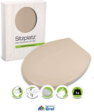 SITZPLATZ® WC-/Toilettensitz WC-Brille SIENA beige Soft-Schließ-Komfort #825027