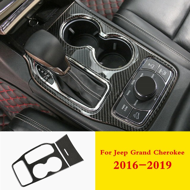 For Jeep Grand Cherokee 20162019 Real Carbon Fiber Water Cup Holder