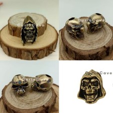 Brass Skull Lanyard Bead Knife Tool Paracord Beads Handmade Lanyard Pendant