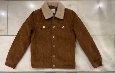 PEPE JEANS Cordjacke mit Fellkragen, Übergangsjacke, Braun, Gr. 140, Top Zustand