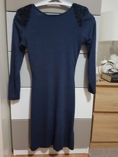 NEW LOOK NAVY BLUE BODYCON SHORT DRESS. SIZE 8.