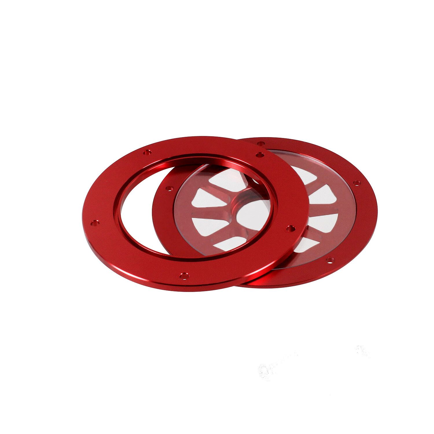 Red Anodized Primary Derby Clutch Cover For Harley 16-later FLHR FLTR FLHX FLHTK
