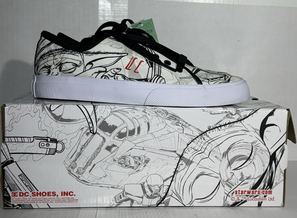DC Shoes Star Wars Mandalorian Men 8 Women 9.5 White Skate