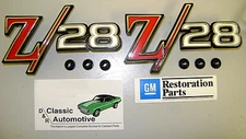 Z28 Emblem Fender Pair 68-69 Camaro *GM Restoration Parts*